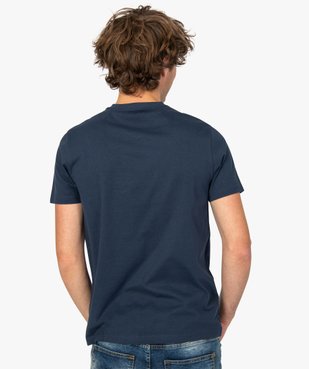 Tee-shirt homme uni à col V en coton bio vue3 - GEMO C4G HOMME - GEMO