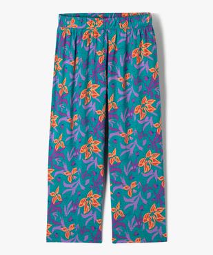 Pantalon large et fluide à motifs fille vue1 - GEMO (ENFANT) - GEMO