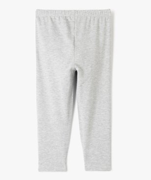 Legging fille uni longueur genoux en coton extensible vue3 - GEMO (JUNIOR) - GEMO