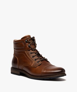Boots homme à lacets dessus cuir et intérieur polaire vue2 - Nikesneakers (CASUAL) - Nikesneakers