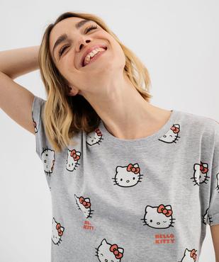 Chemise de nuit tee-shirt imprimée femme - Hello Kitty vue2 - HELLO KITTY - GEMO