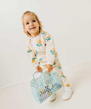 Sweat molletonné bébé fille avec motifs et message vue6 - GEMO 4G BEBE - GEMO
