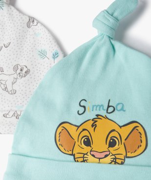 Bonnets bébé en coton à motifs Le Roi Lion (lot de 2) - Disney vue2 - DISNEY DTR - GEMO