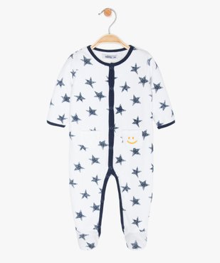Pyjama bébé garçon en velours motif étoiles vue1 - GEMO(BB COUCHE) - GEMO