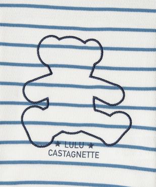 tee-shirt manches longues à rayures en maille texturée bébé garçon - LuluCastagnette vue3 - LULU CASTAGNETTE GEMO FOR GOOD - GEMO