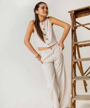 Gilet de costume sans manches fille vue1 - GEMO (JUNIOR) - GEMO