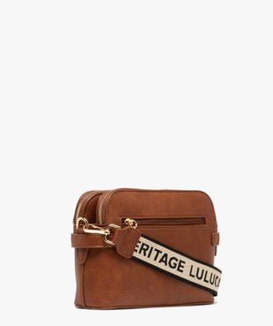 Sac en matière grainée avec deux bandoulières amovibles femme - LuluCastagnette vue2 - LULUCASTAGNETTE - GEMO