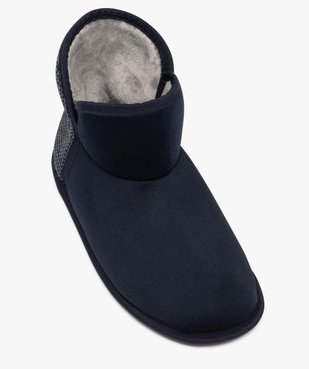 Chaussons boots en velours et tricot homme vue5 - GEMO(HOMWR FEM) - GEMO