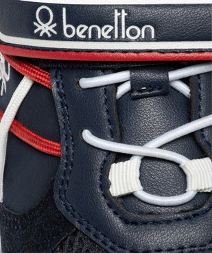 Baskets garçon à lacets élastiques et scratch - Benetton vue6 - BENETTON - GEMO