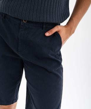 Bermuda en coton stretch coupe regular homme vue2 - GEMO 4G HOMME - GEMO