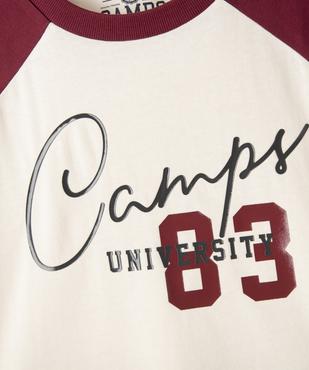 Tee-shirt manches courtes crop top fille - Camps United vue2 - CAMPS - GEMO
