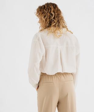 Chemise large manches longues rayée femme - LuluCastagnette vue3 - LULUCASTAGNETTE - GEMO