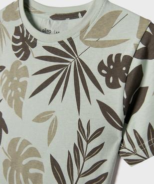 Pyjashort en jersey de coton imprimé garçon vue2 - GEMO 4G GARCON - GEMO