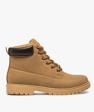 Boots femme à lacets, col rembourré et semelle crantée vue1 - GEMO (CASUAL) - GEMO