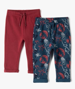 Pantalon bébé garçon en maille (lot de 2) vue1 - GEMO 4G BEBE - GEMO