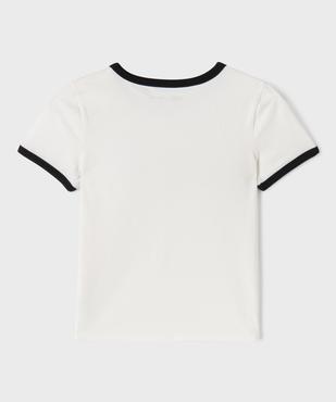 Tee-shirt manches courtes à message fille vue5 - GEMO 4G FILLE - GEMO