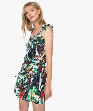 Robe femme courte à bretelles vue1 - GEMO(FEMME PAP) - GEMO