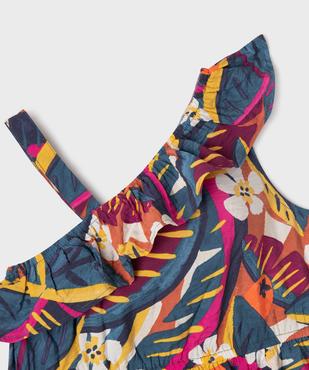 Robe courte asymétrique imprimée fille vue2 - GEMO 4G FILLE - GEMO