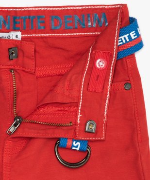 Bermuda garçon avec ceinture double boucle – Lulu Castagnette vue4 - LULUCASTAGNETTE - GEMO