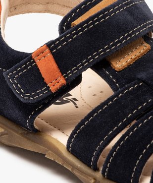 Sandales garçon unies à brides en cuir - Bopy vue6 - BOPY - GEMO