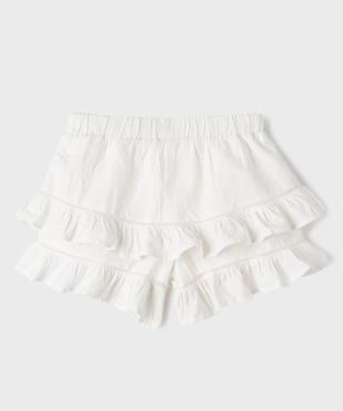 Short à volants en coton avec taille élastique fille vue3 - GEMO (JUNIOR) - GEMO