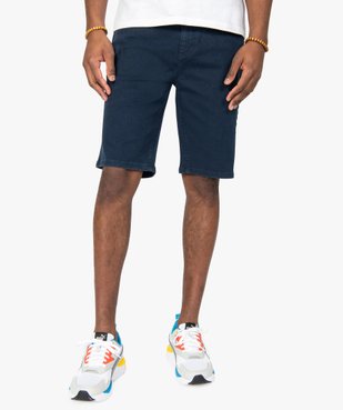 Bermuda homme en toile de coton épaisse coupe jean vue2 - GEMO (HOMME) - GEMO