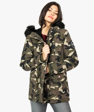 Parka à capuche avec bord amovible vue1 - FOLLOW ME - GEMO