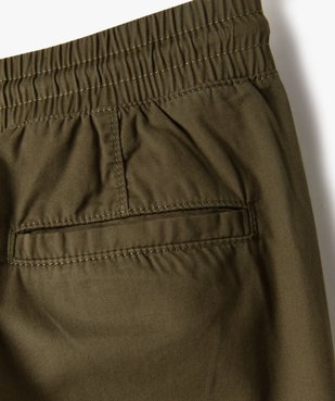 Pantalon jogger en toile de coton garçon vue3 - GEMO 4G GARCON - GEMO