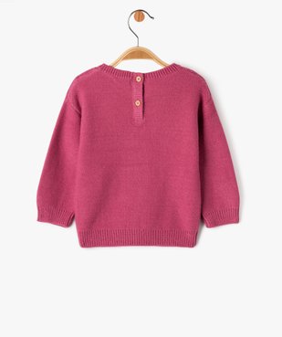 Pull bébé fille tout doux en maille fantaisie vue3 - GEMO(BEBE DEBT) - GEMO