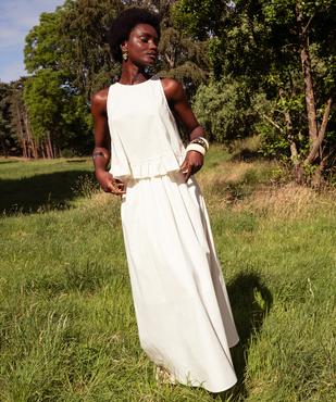 Jupe longue et ample en coton femme vue1 - GEMO(FEMME PAP) - GEMO