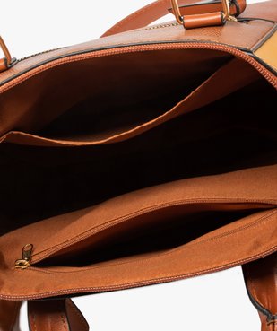Sac à main femme trapèze multicolore et multimatière vue3 - GEMO (ACCESS) - GEMO