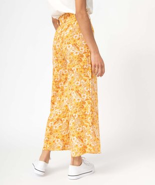 Pantacourt femme ample à motifs fleuris vue4 - GEMO(FEMME PAP) - GEMO