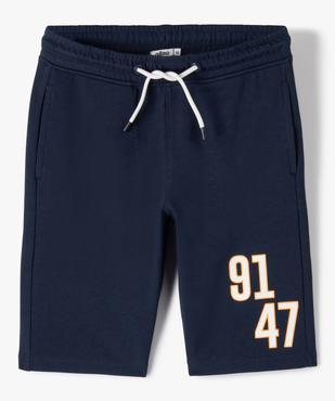 Bermuda garçon en maille avec ceinture élastiquée ajustable vue1 - GEMO (JUNIOR) - GEMO