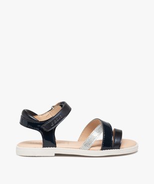 Sandales fille à fines brides métallisées et scratch – Geox vue1 - GEOX - GEMO