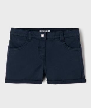 Short en coton stretch avec revers fille vue4 - GEMO (JUNIOR) - GEMO