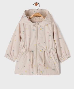 Manteau coupe-vent à capuche bébé fille vue1 - GEMO(BEBE DEBT) - GEMO