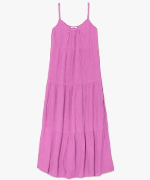 Robe femme longue et ample à fines bretelles vue4 - GEMO(FEMME PAP) - GEMO