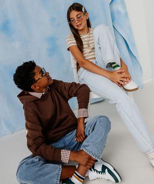 Jean loose à taille réglable en denim 100% coton fille vue5 - GEMO 4G FILLE - GEMO