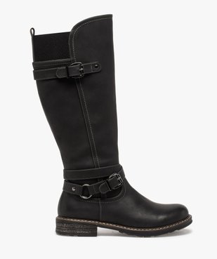 Bottes femme à brides décoratives et semelle crantée vue1 - GEMO (CASUAL) - GEMO