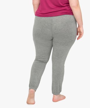 Bas de pyjama femme grande taille fluide avec chevilles élastiquées vue3 - GEMO(HOMWR FEM) - GEMO