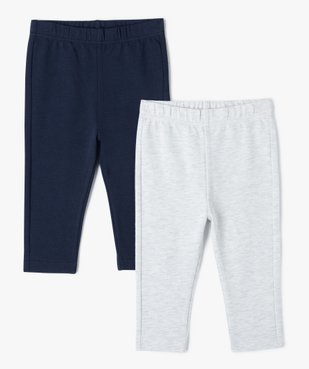 Pantalon bébé garçon en maille à taille élastiquée (lot de 2) vue1 - GEMO(BEBE DEBT) - GEMO