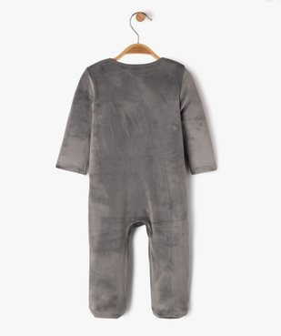 Pyjama en velours imprimé à ouverture devant bébé vue4 - GEMO(BB COUCHE) - GEMO