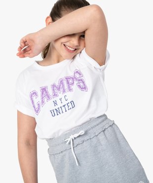 Tee-shirt fille large avec motif craquelé - Camps United vue1 - CAMPS UNITED - GEMO