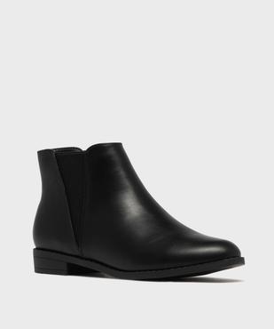 Bottines femme unies à talon plat style Chelsea   vue9 - VALENTINA BALDA - GEMO