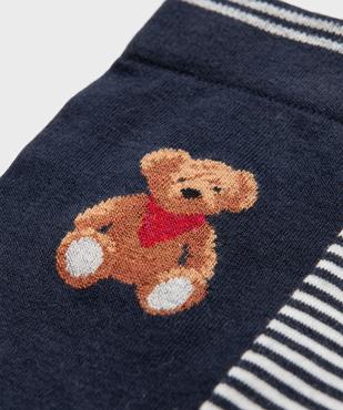 Chaussettes tige haute en coton stretch homme (lot de 2) - LuluCastagnette vue2 - LULUCASTAGNETTE - GEMO