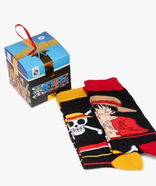 Chaussettes motif robot homme dans boite cadeau (lot de 2) - Freegun X One Piece vue5 - FREEGUN - GEMO