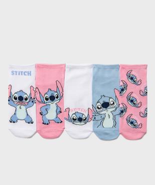 Chaussettes tige ultra courtes imprimées fille - Stitch (lot de 5 paires) vue1 - LILO & STITCH - GEMO