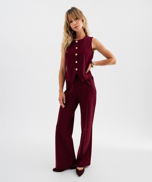 Pantalon de tailleur à taille élastiquée femme vue5 - GEMO(FEMME PAP) - GEMO
