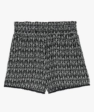 Short fille imprimé wax avec taille smockée vue1 - GEMO (ENFANT) - GEMO