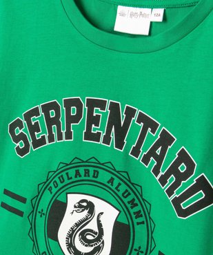 Tee-shirt fille coupe courte avec motif Serpentard - Harry Potter vue2 - HARRY POTTER - GEMO